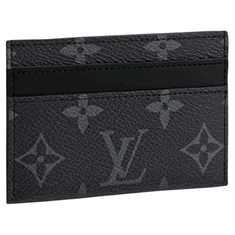 lv eclipse card holder|Double Card Holder Monogram Eclipse Canvas .